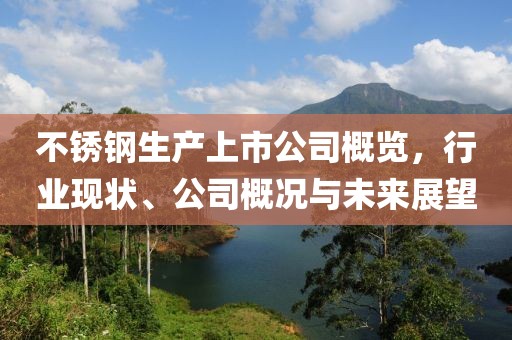 不銹鋼生產(chǎn)上市公司概覽，行業(yè)現(xiàn)狀、公司概況與未來展望