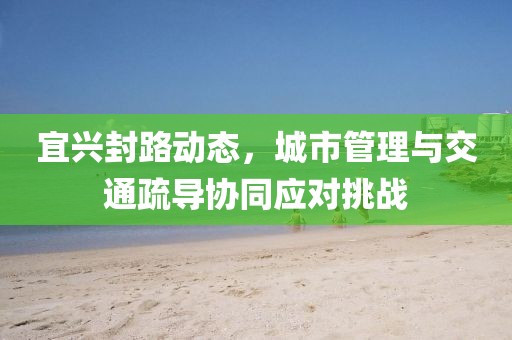 宜興封路動態(tài),城市管理與交通疏導(dǎo)協(xié)同應(yīng)對挑戰(zhàn)