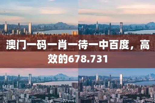 澳門一碼一肖一待一中百度，高效的678.731