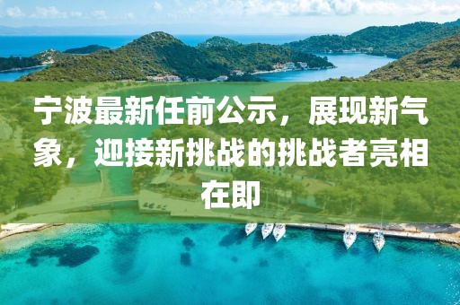寧波最新任前公示，展現(xiàn)新氣象，迎接新挑戰(zhàn)的挑戰(zhàn)者亮相在即