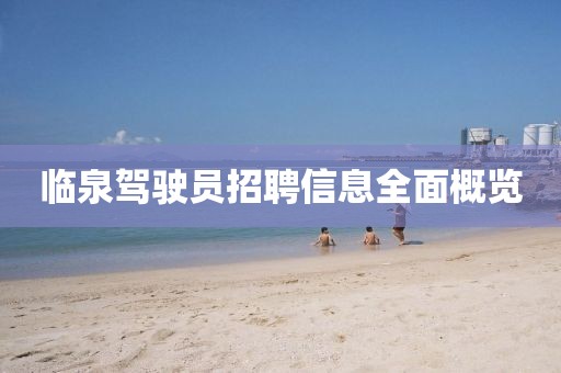 臨泉駕駛員招聘信息全面概覽