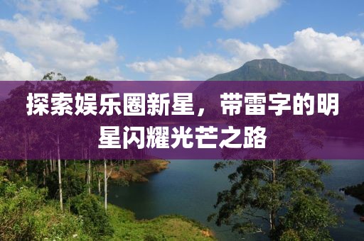探索娛樂(lè)圈新星,帶雷字的明星閃耀光芒之路